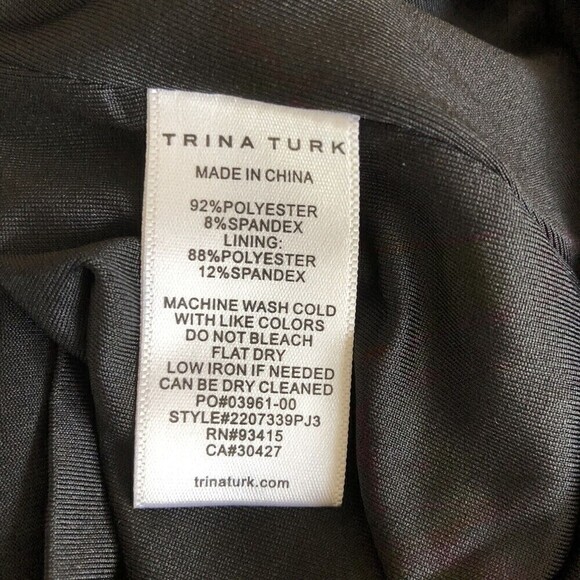 Trina Trina Turk Birch Printed Jersey V-Neck Ruched Dress Small - Picture 14 of 14